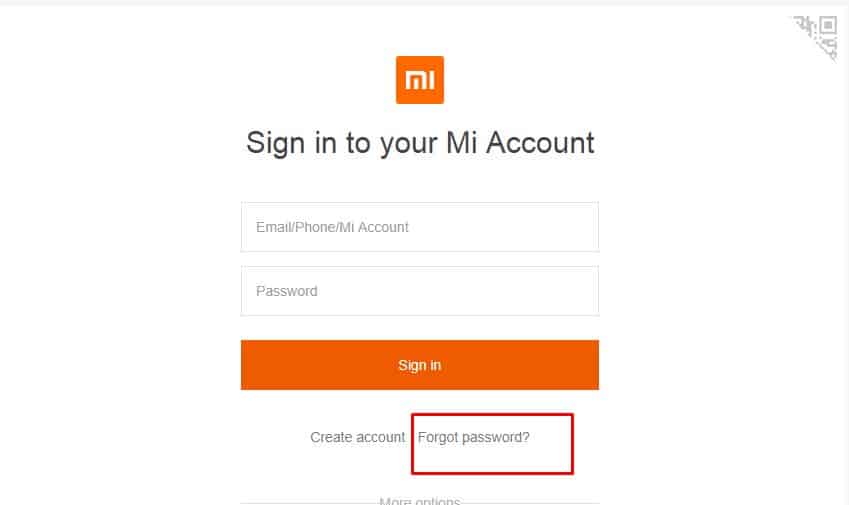 lupa password akun mi