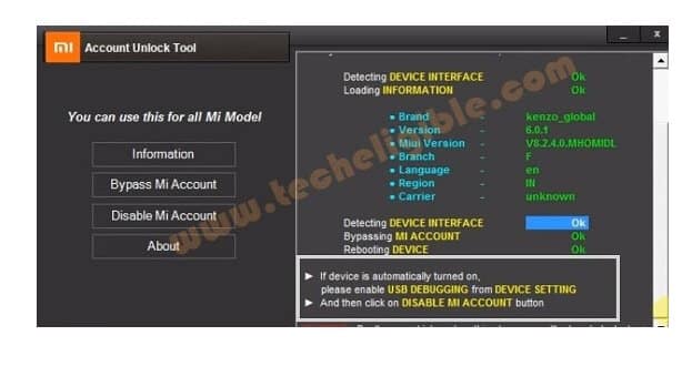 sukses bypass flashing mi cloud