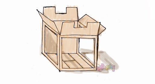 cara membuat mini studio dari kardus