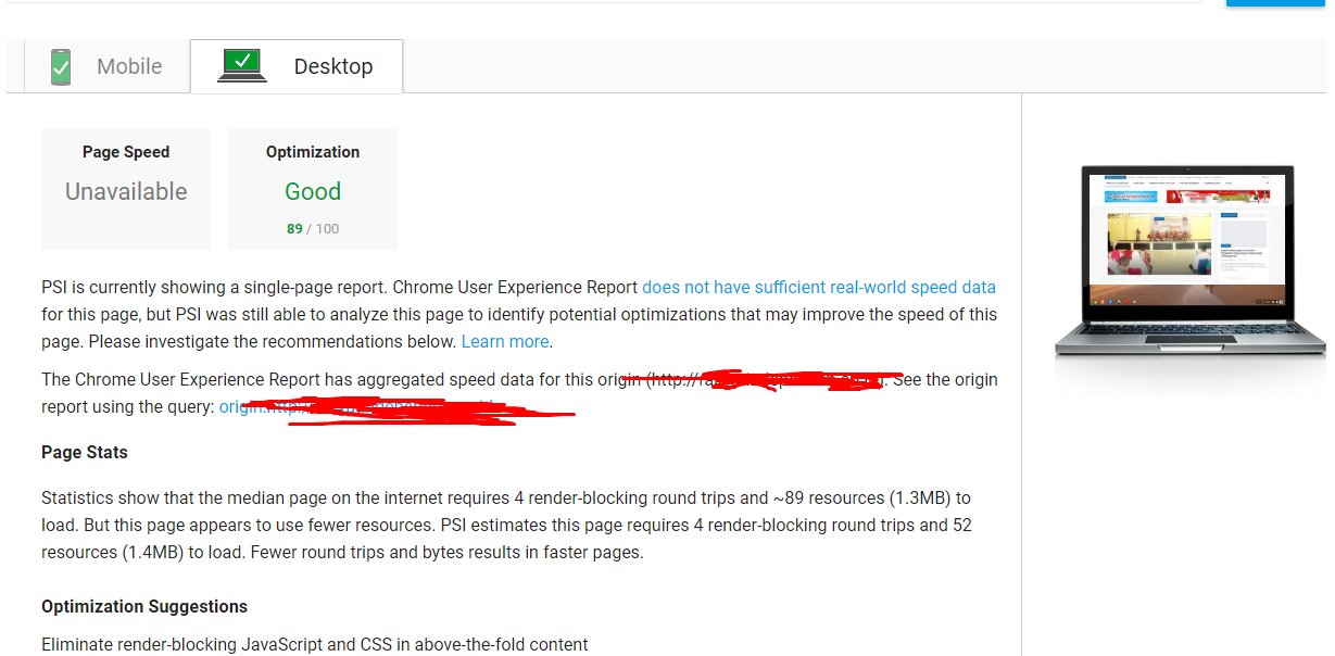 Mendapatkan Skor Hijau di google PageSpeed Insights