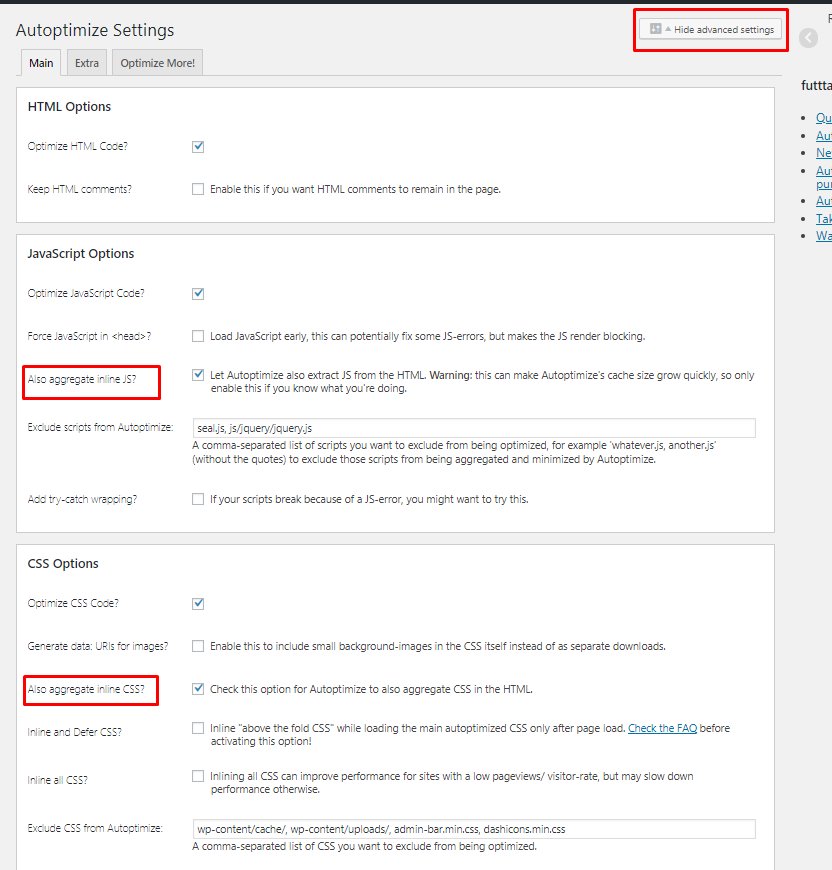Mengatasi Render-blocking JS and CSS Menggunakan Autoptimize