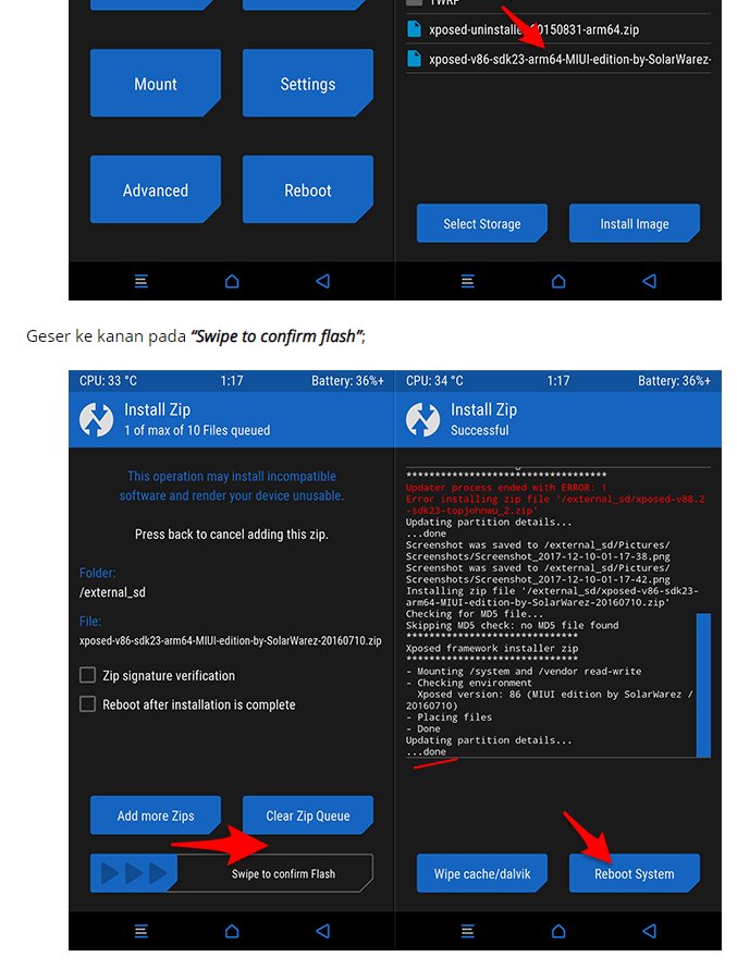 Instal Xposed Framework For Redmi Note 3 PRo