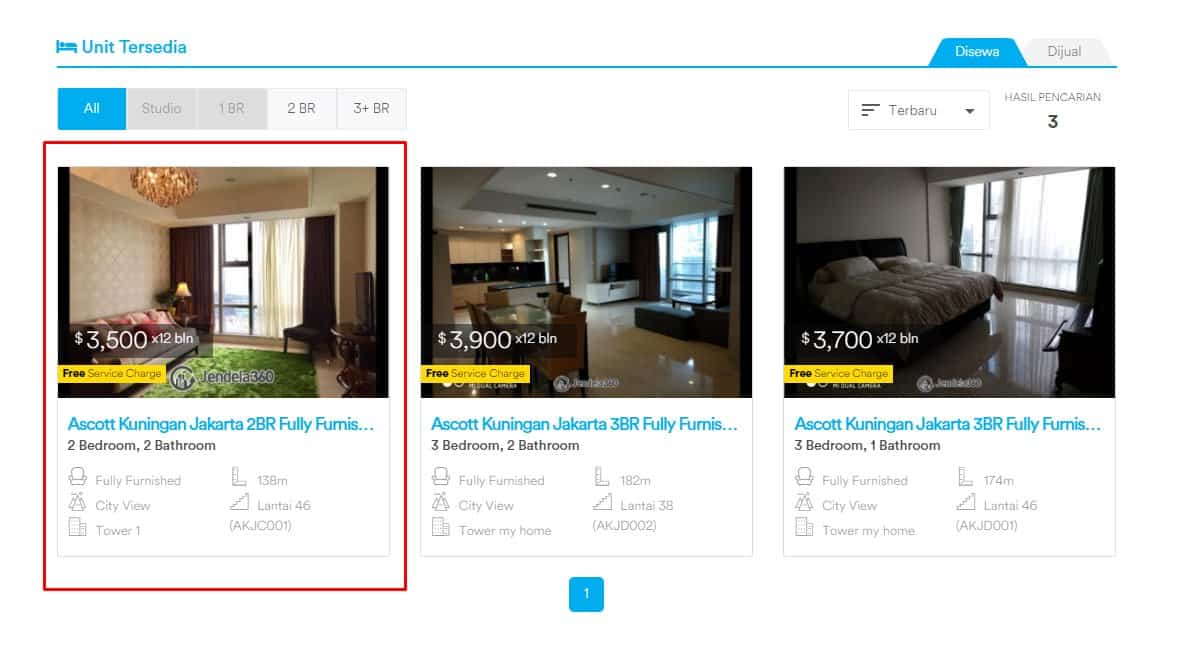 Sewa Apartemen Di Jendela360