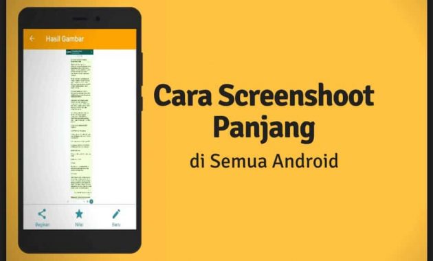 Cara screenshot Panjang